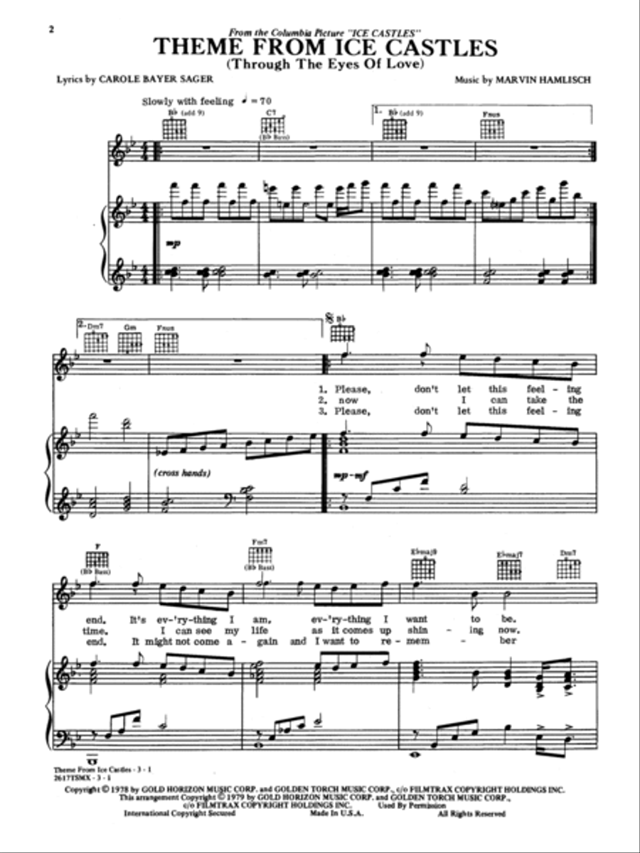 Theme from Ice Castles (Through the Eyes of Love) Small Ensemble scores gallery preview page 2