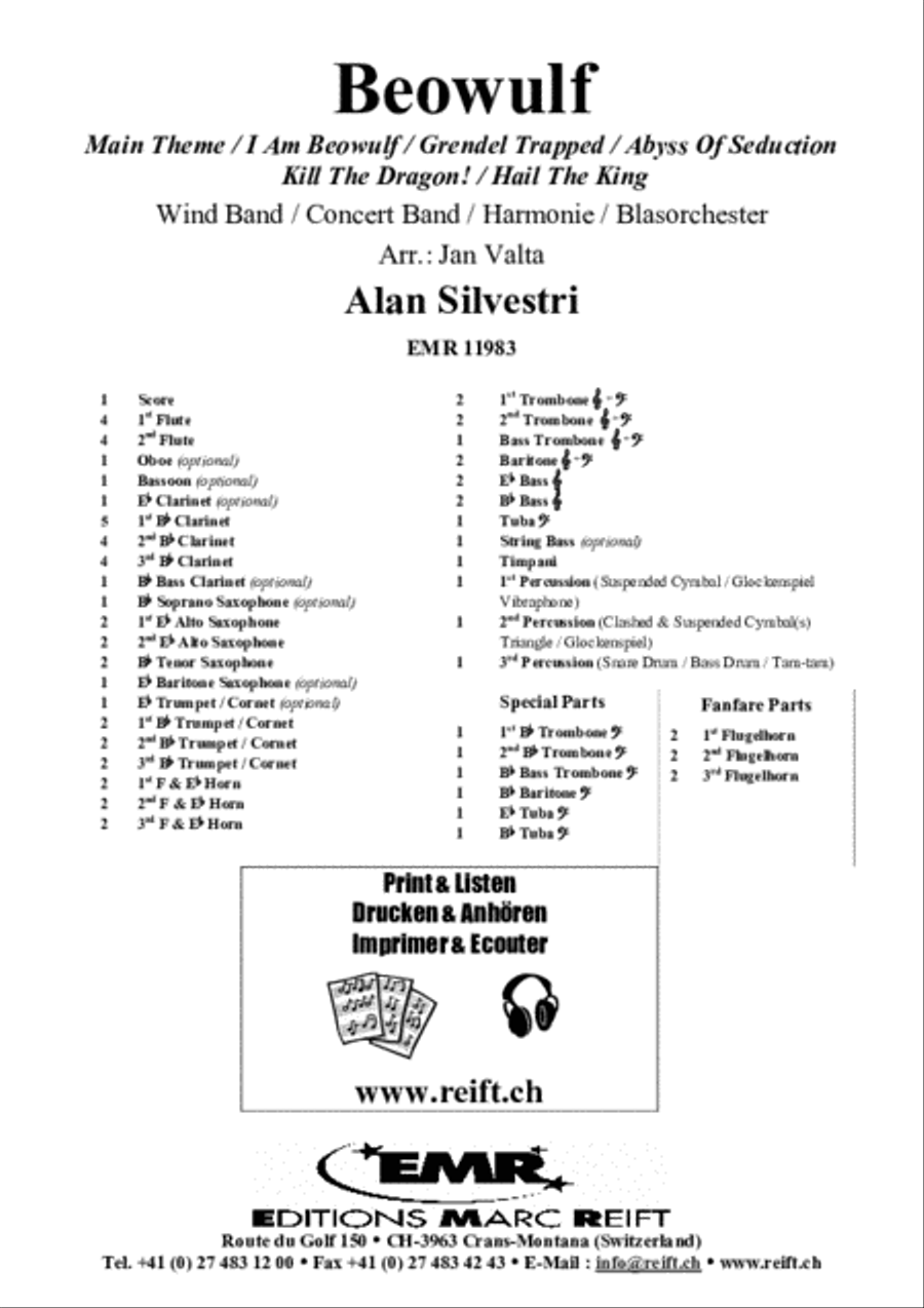 Beowulf Concert Band scores gallery preview page 2