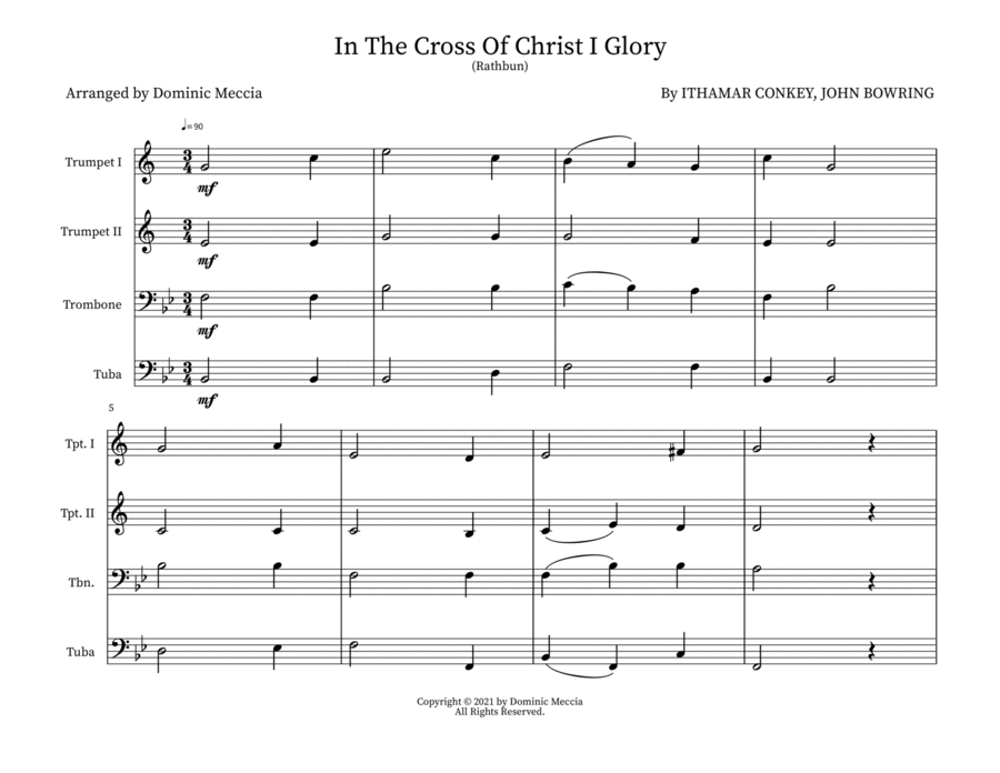 In The Cross Of Christ I Glory Small Ensemble scores gallery preview page 1