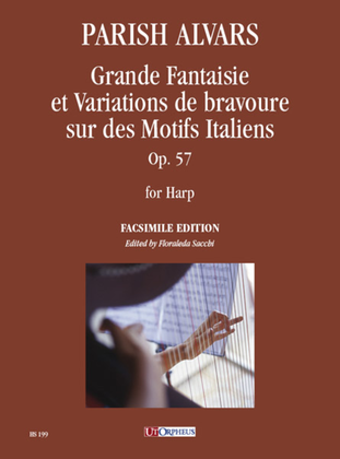 Book cover for Grande Fantaisie et Variations de bravoure sur des Motifs Italiens Op. 57 for Harp. Facsimile Edition