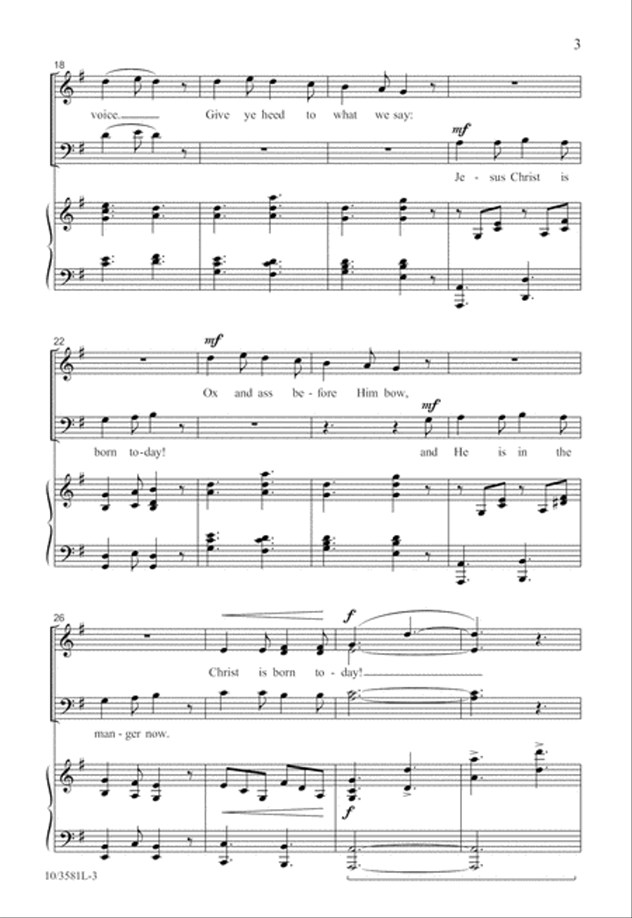 Rejoice! Christ Is Born! 4-Part scores gallery preview page 4