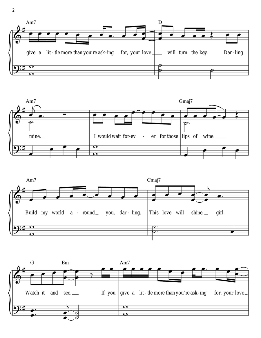 I Just Want To Be Your Everything Easy Piano scores gallery preview page 2
