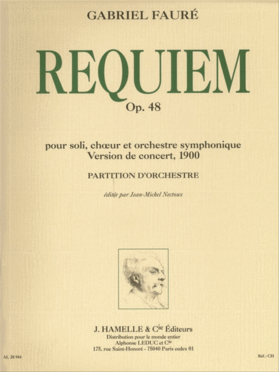 Faure Gabriel Requiem Op.48 Version 1900 Choir Orchestra Full Score Choir scores gallery preview page 1