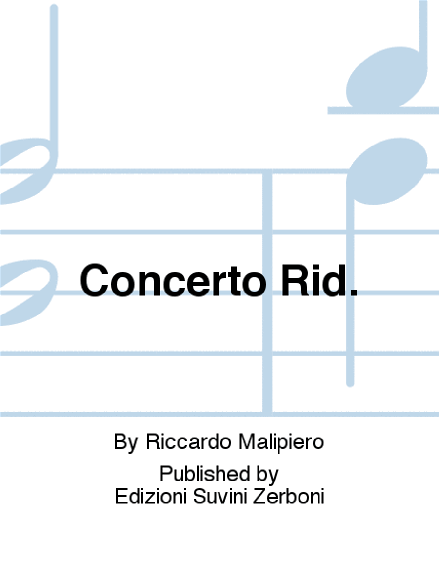 Concerto Rid. Concerto Rid. Violin Solo scores gallery preview page 1