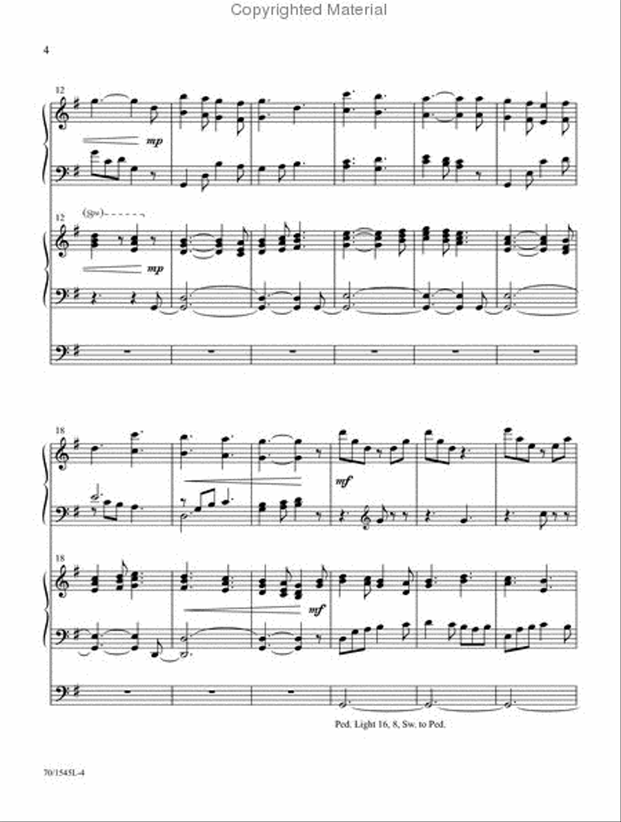 The Snow Lay on the Ground Organ scores gallery preview page 3