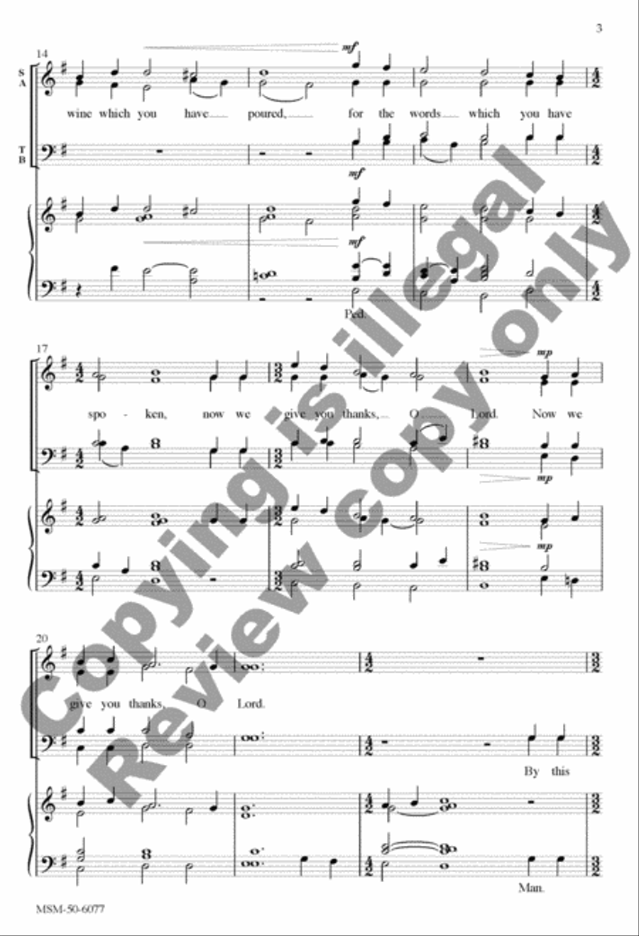 For the Bread Which You Have Broken 4-Part scores gallery preview page 9