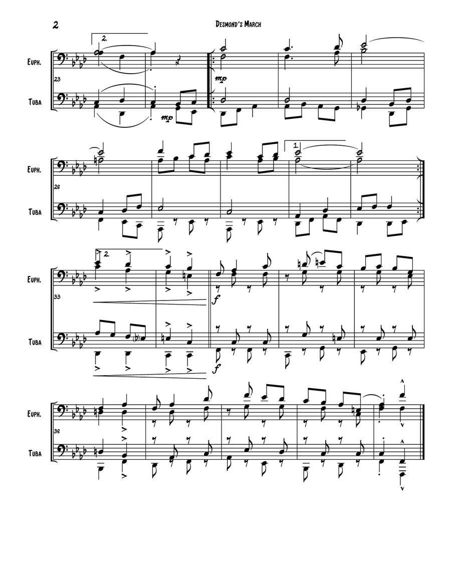 Desmond's March Euphonium scores gallery preview page 3