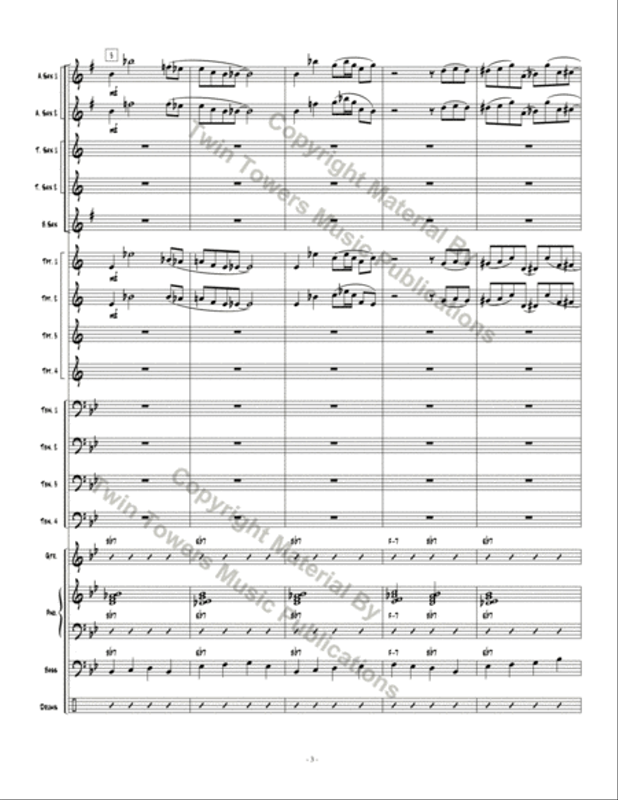No Nonsense Blues Jazz Ensemble scores gallery preview page 4