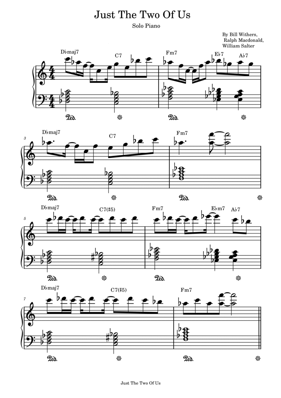 Just The Two Of Us Easy Piano scores gallery preview page 1