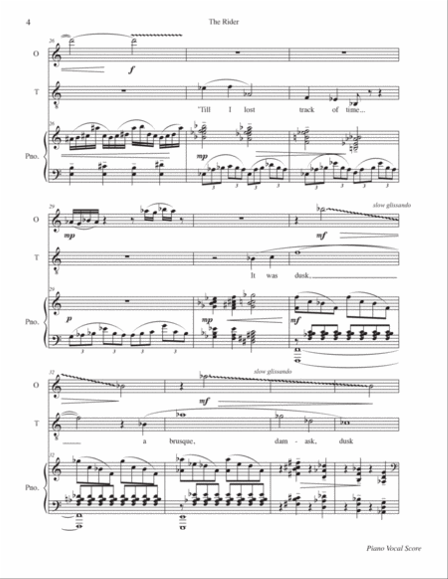 Two Musical Vignettes: The Rider & The Wassail Song Piano, Vocal, Guitar scores gallery preview page 6