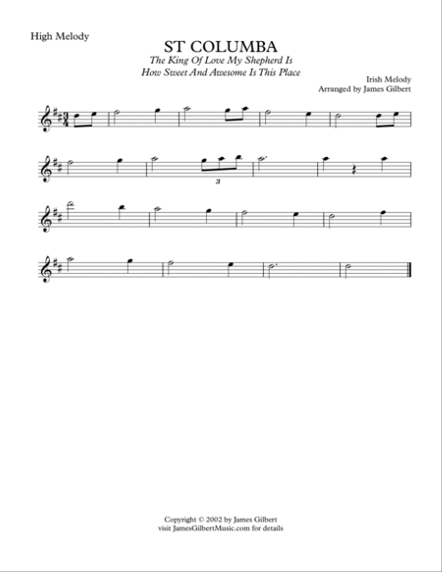 ST COLUMBA (The King Of Love My Shepherd Is) Small Ensemble scores gallery preview page 3