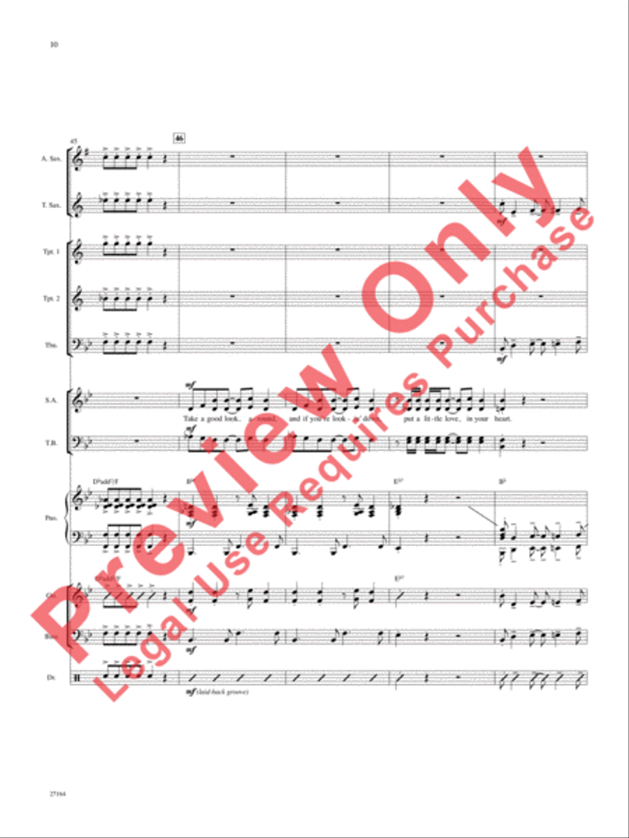 Put a Little Love in Your Heart Choir scores gallery preview page 11