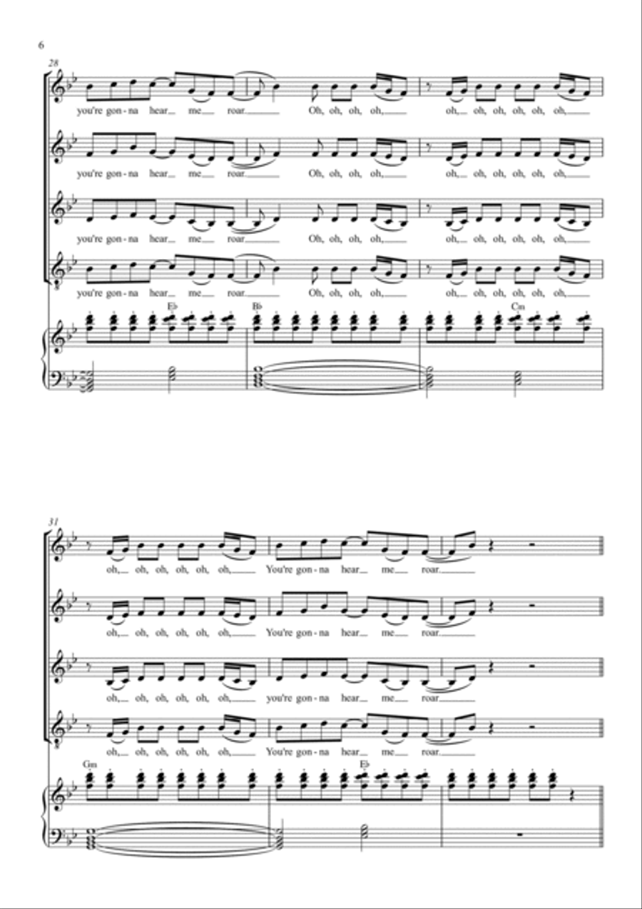 Roar Roar Choir scores gallery preview page 6
