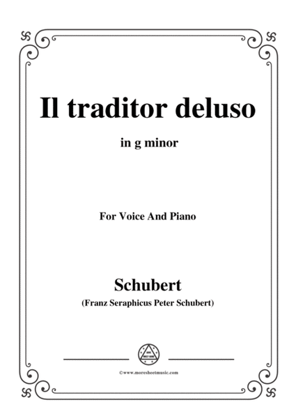 Schubert-Il traditor deluso in g minor,for voice and piano image number null
