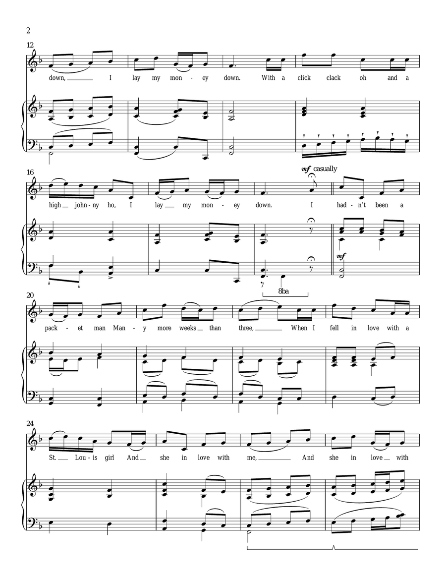 The Rovin' Gambler The Rovin' Gambler Tenor Voice scores gallery preview page 2