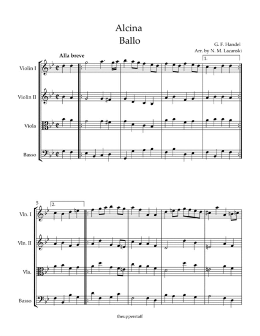Alcina Ballo Alcina Ballo String Orchestra scores gallery preview page 2