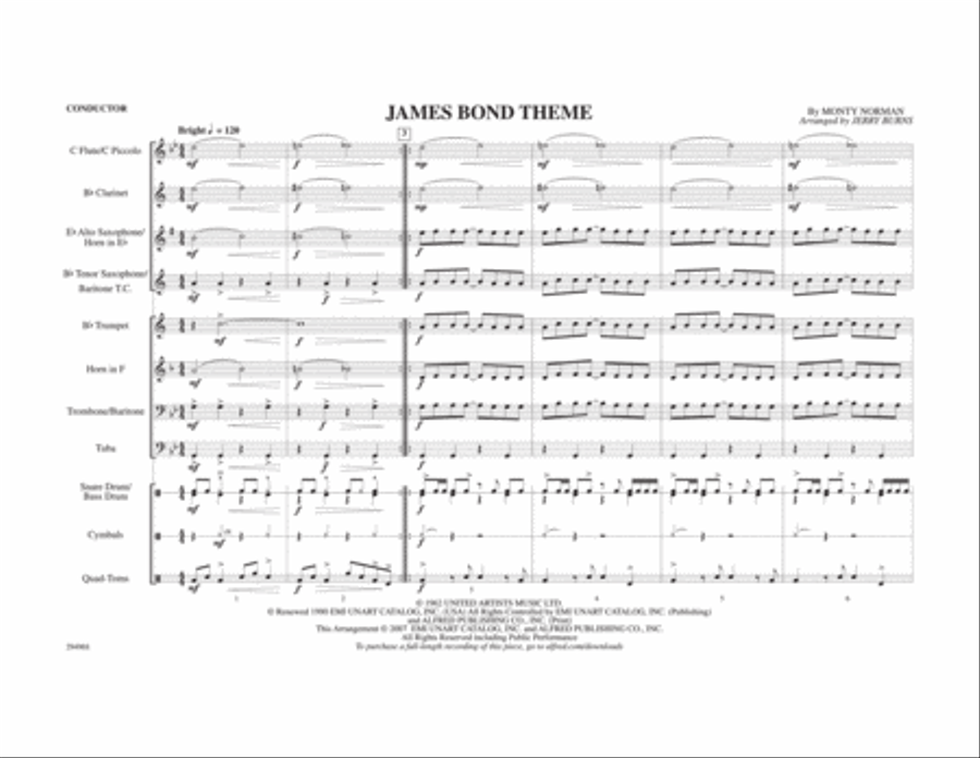 James Bond Theme Marching Band scores gallery preview page 2