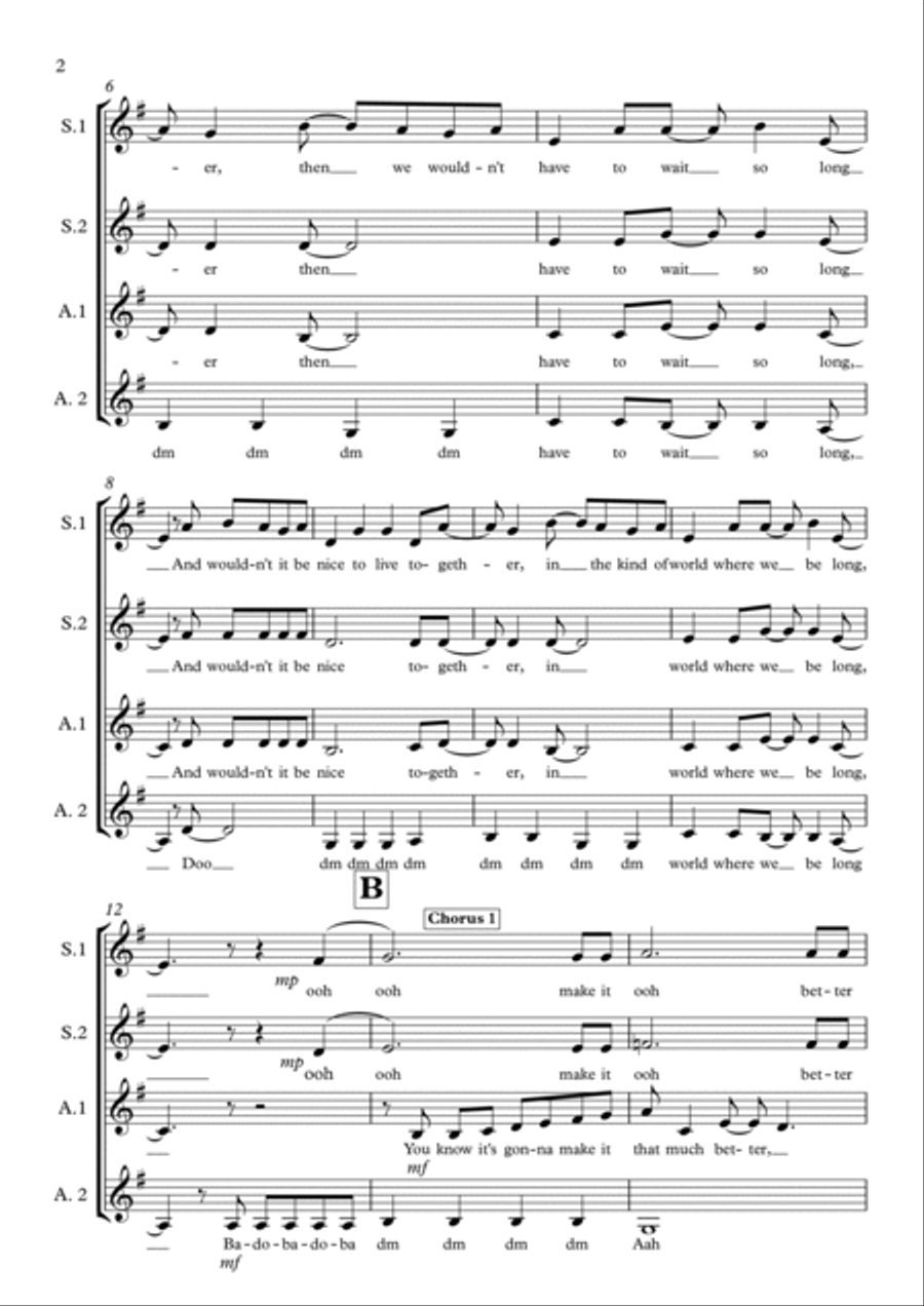 Wouldn't It Be Nice SSAA scores gallery preview page 2