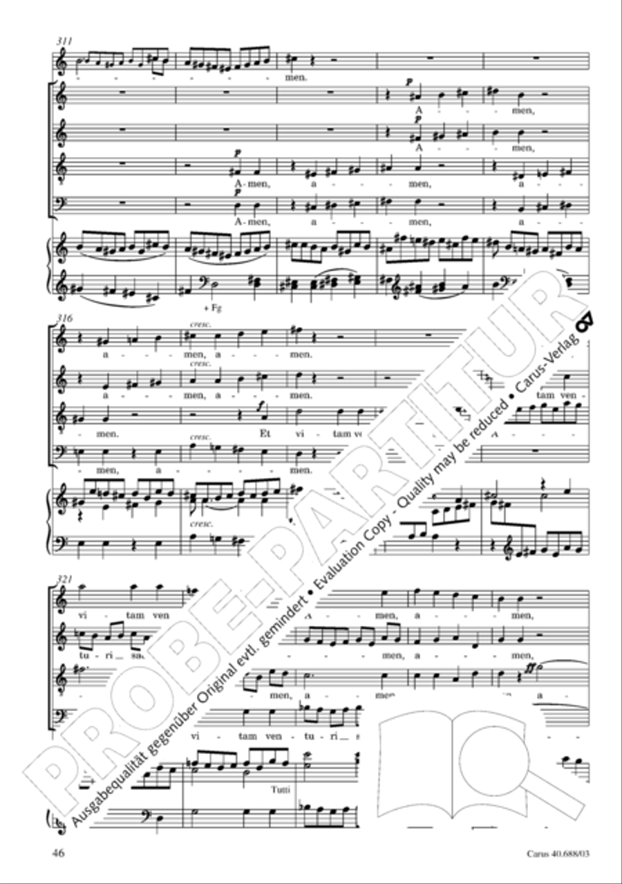 Mass in C Major 4-Part scores gallery preview page 47