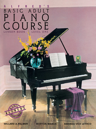 Book cover for Alfred's Basic Adult Piano Course Lesson Book, Book 1