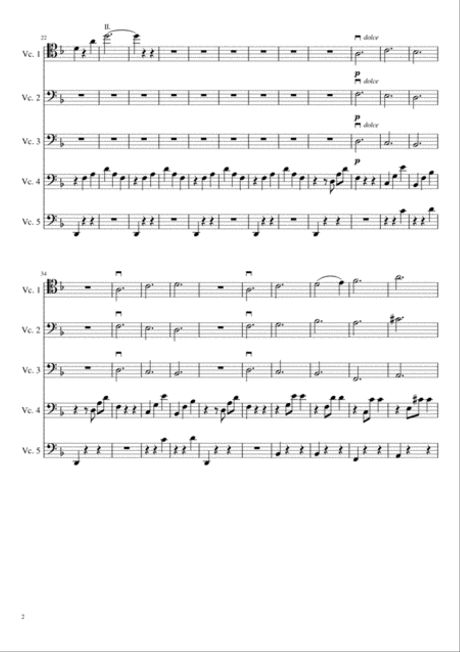 Nothing Else Matters Cello Solo scores gallery preview page 2