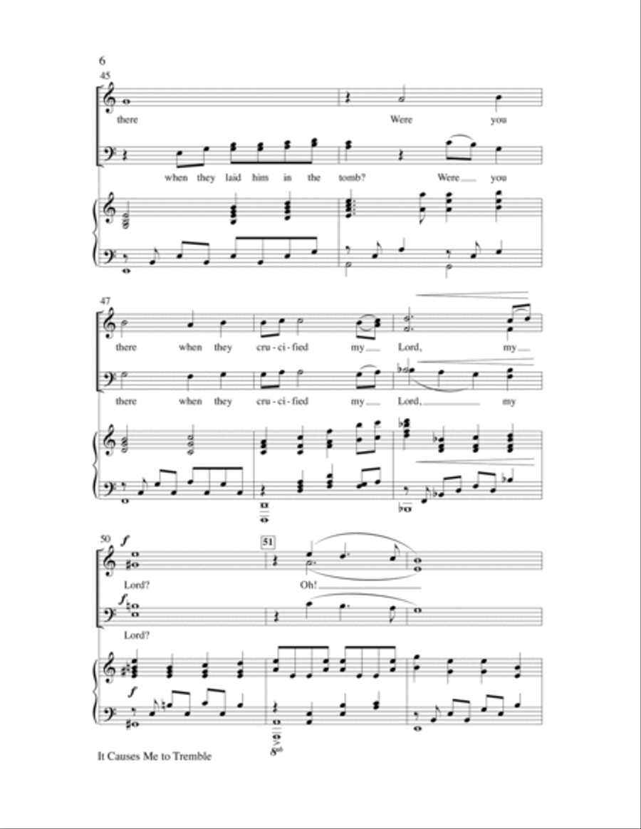 It Causes Me To Tremble (Were You There) 4-Part scores gallery preview page 6