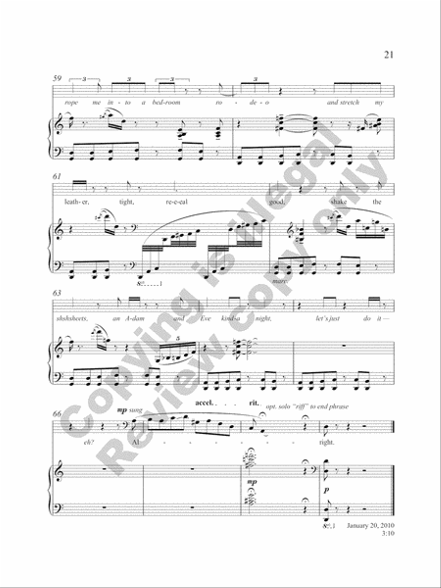 Five Love Songs for High Baritone Voice and Piano High Voice scores gallery preview page 13