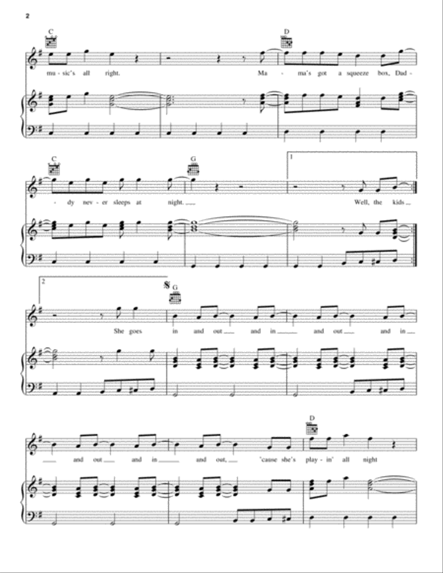 Piano shop squeeze box