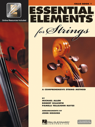 Book cover for Essential Elements for Strings – Book 1 with EEi