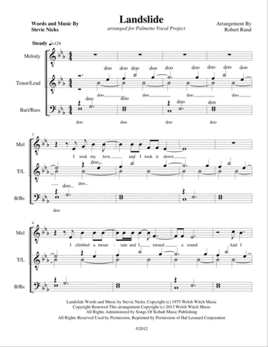 Landslide TTBB scores gallery preview page 1