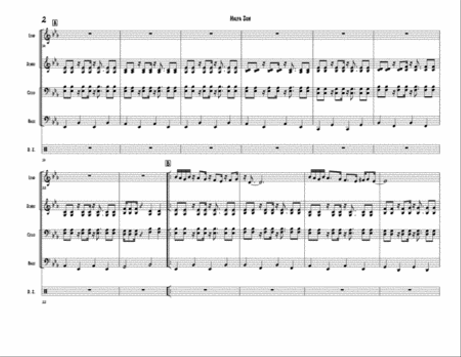 Halfa Sun for Steel Band (Full Band Arrangement) Steel Drum Band scores gallery preview page 2