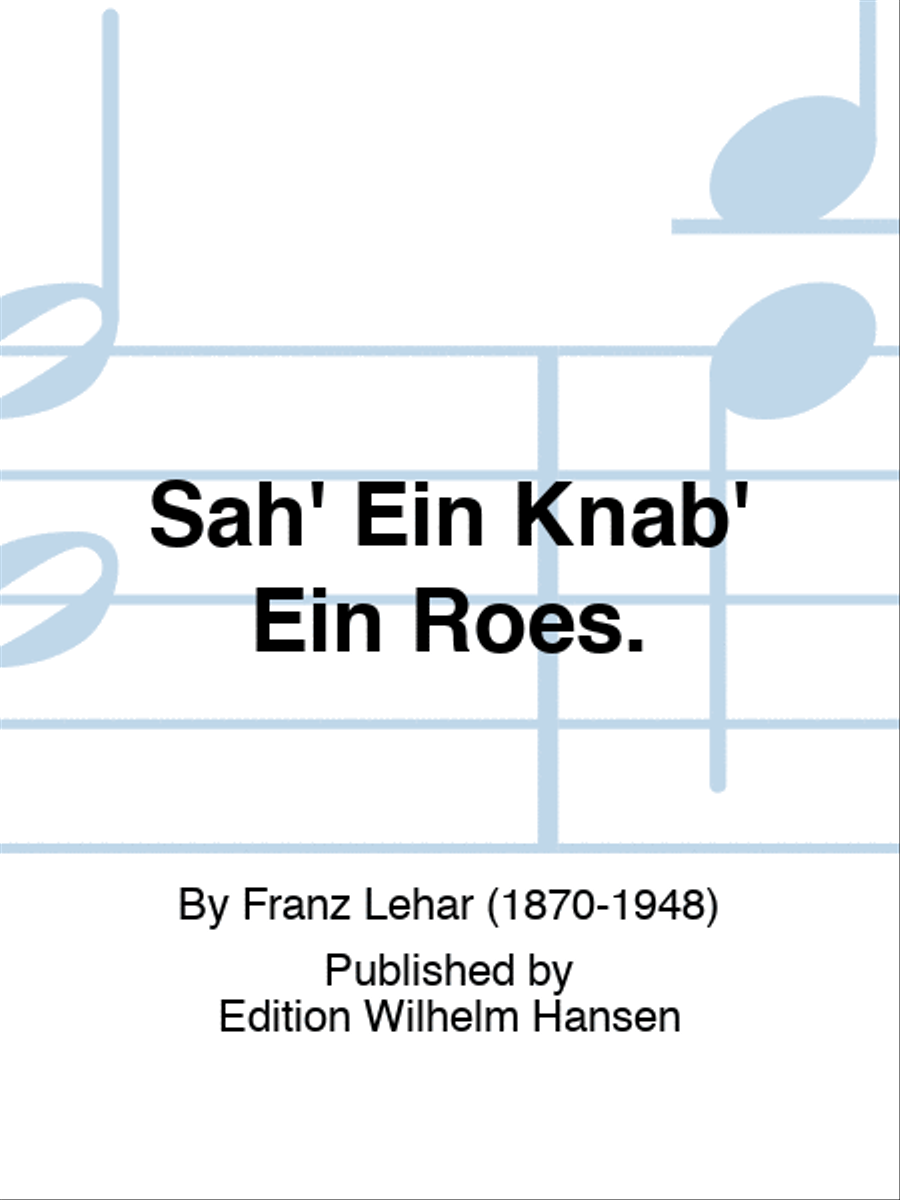 Sah' Ein Knab' Ein Roes. Choir scores gallery preview page 1