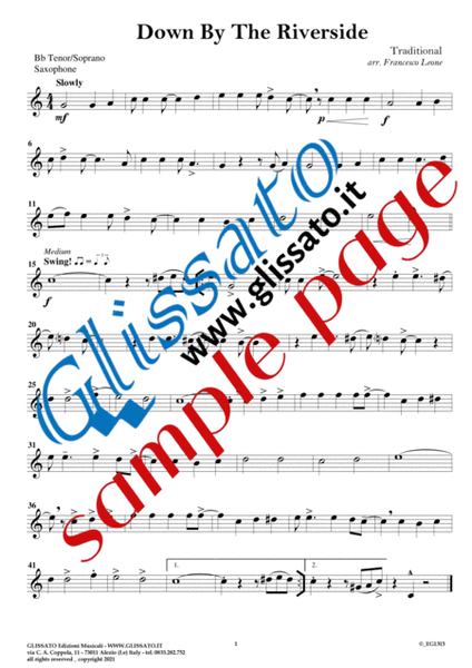 6 Easy Dixieland Tunes - Bb Tenor/Soprano Sax & Piano image number null