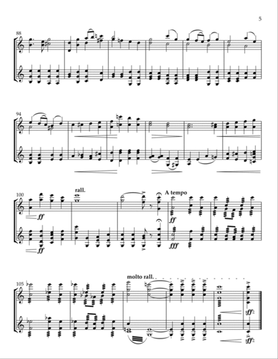 The Dambusters March for Two Violins String Duet scores gallery preview page 5