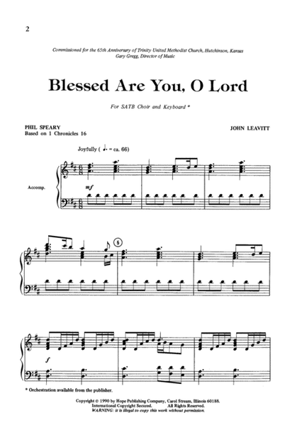 Blessed Are You, O Lord