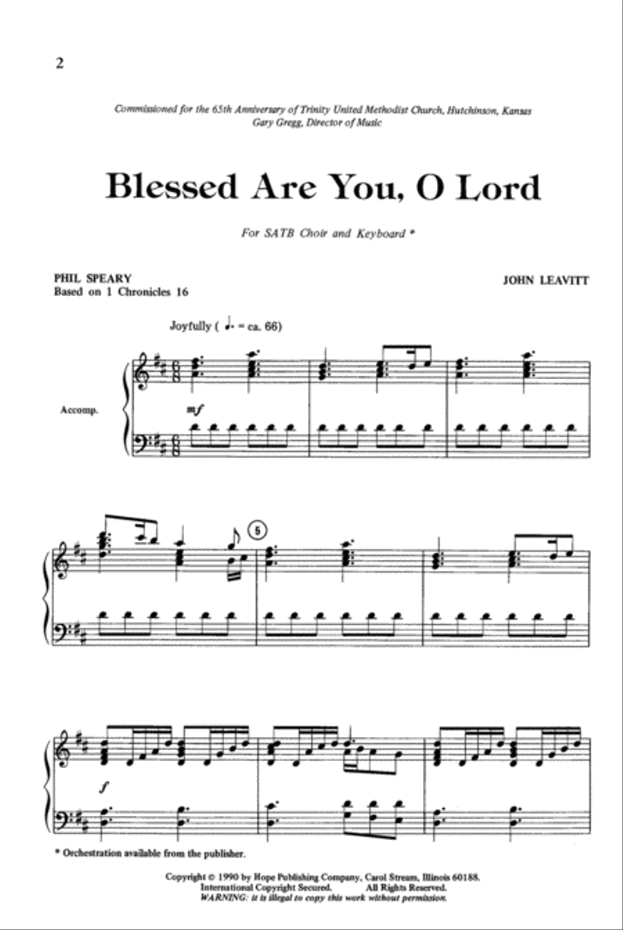 Blessed Are You, O Lord Blessed Are You, O Lord 4-Part scores gallery preview page 2