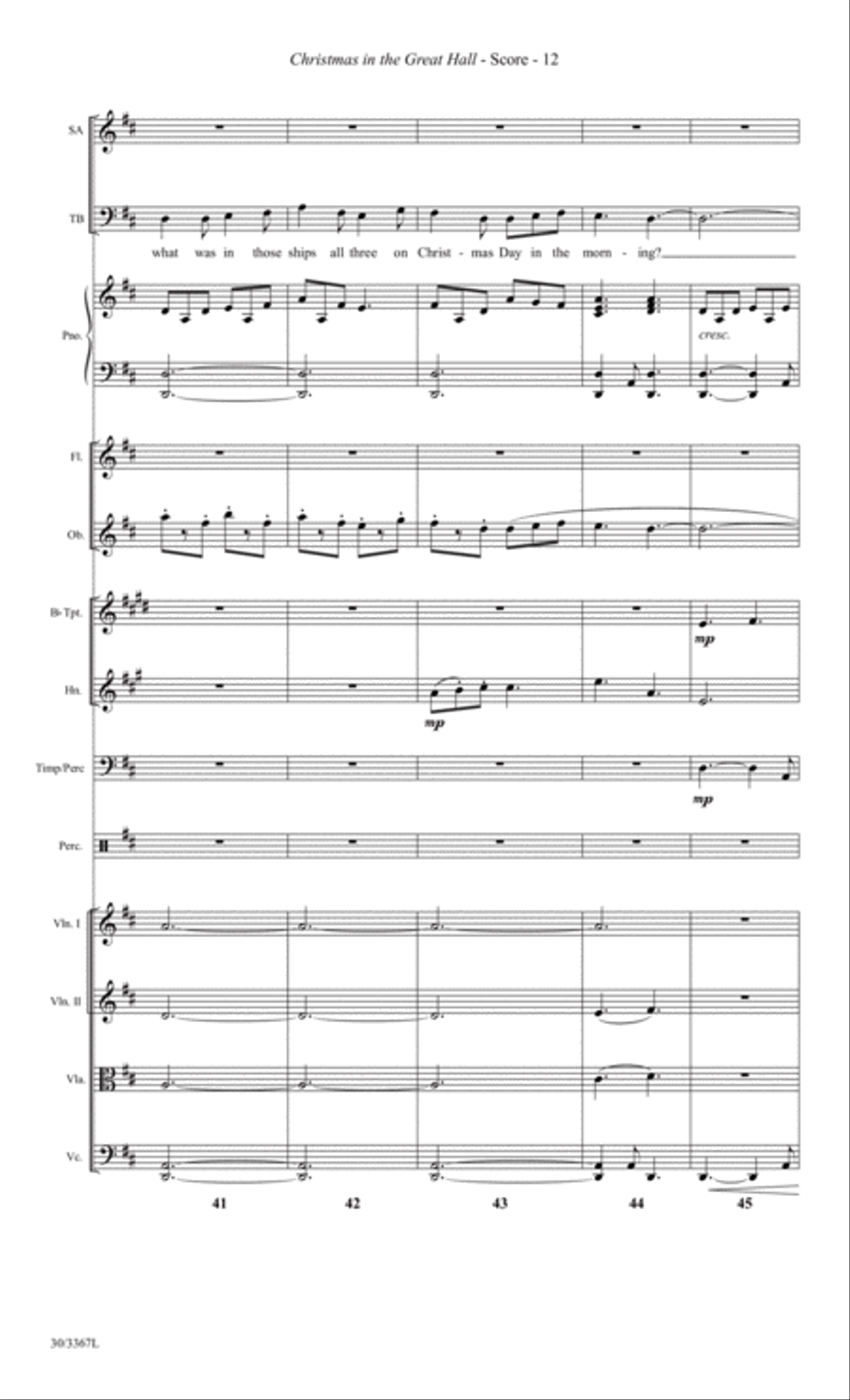 Christmas in the Great Hall - Instrumental Ensemble Score and Parts Choir scores gallery preview page 15
