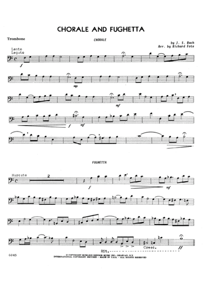 Chorale And Fughetta - Trombone