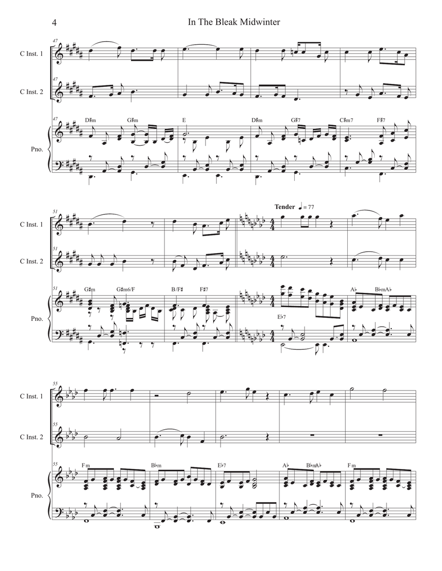 Duets for C-Instruments for Christmas (Volume 2) Piano scores gallery preview page 5