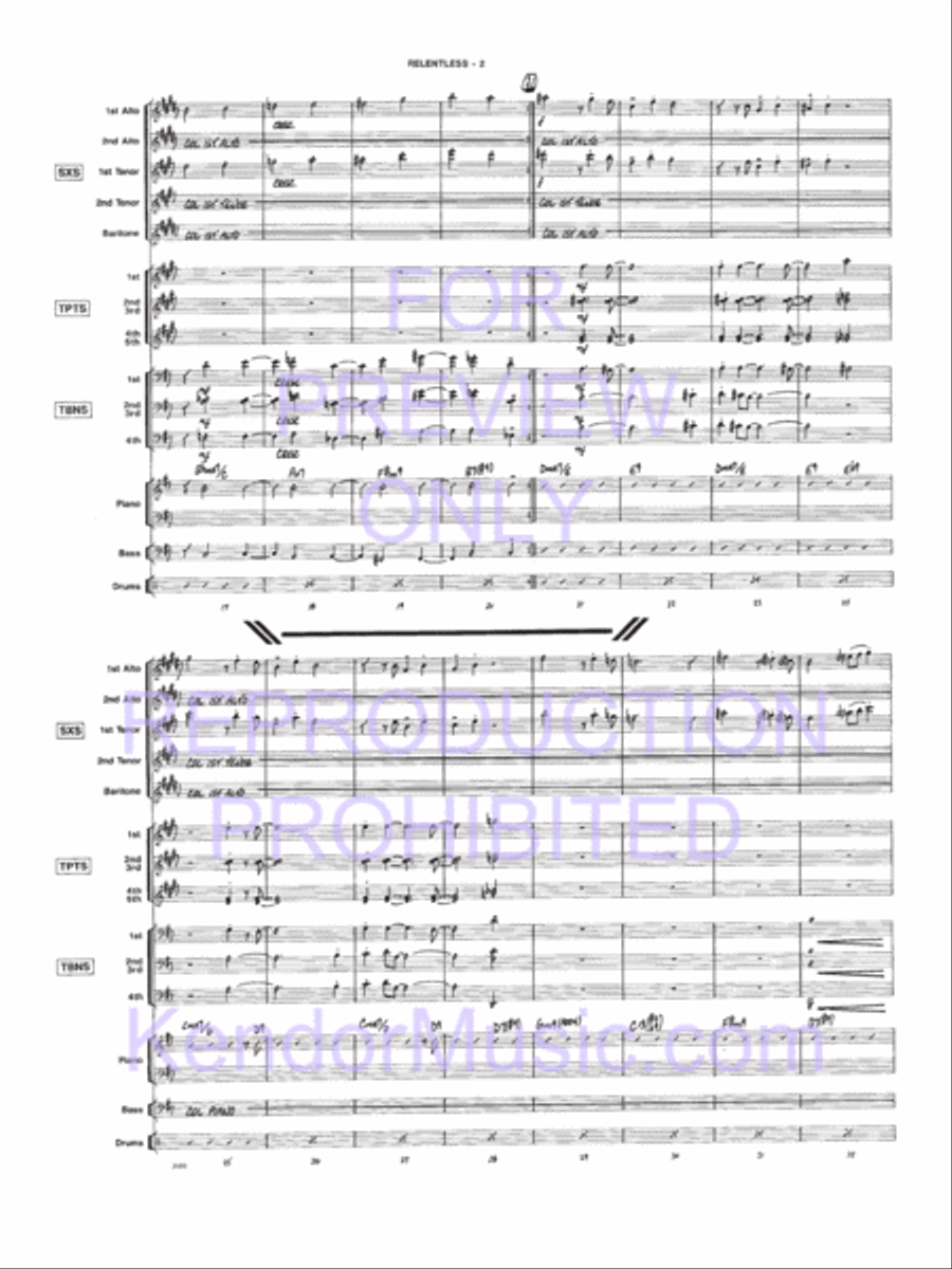 Relentless Relentless Jazz Ensemble scores gallery preview page 3