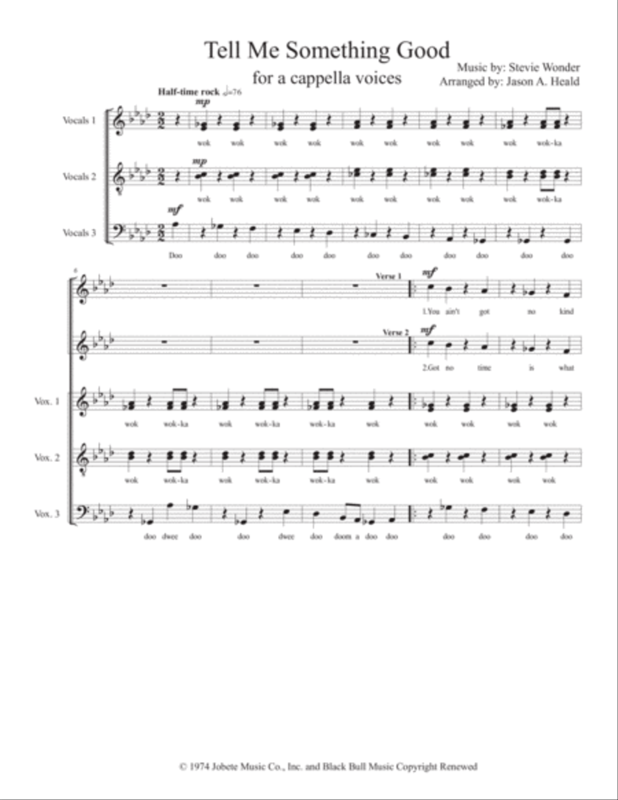 Tell Me Something Good 4-Part scores gallery preview page 3