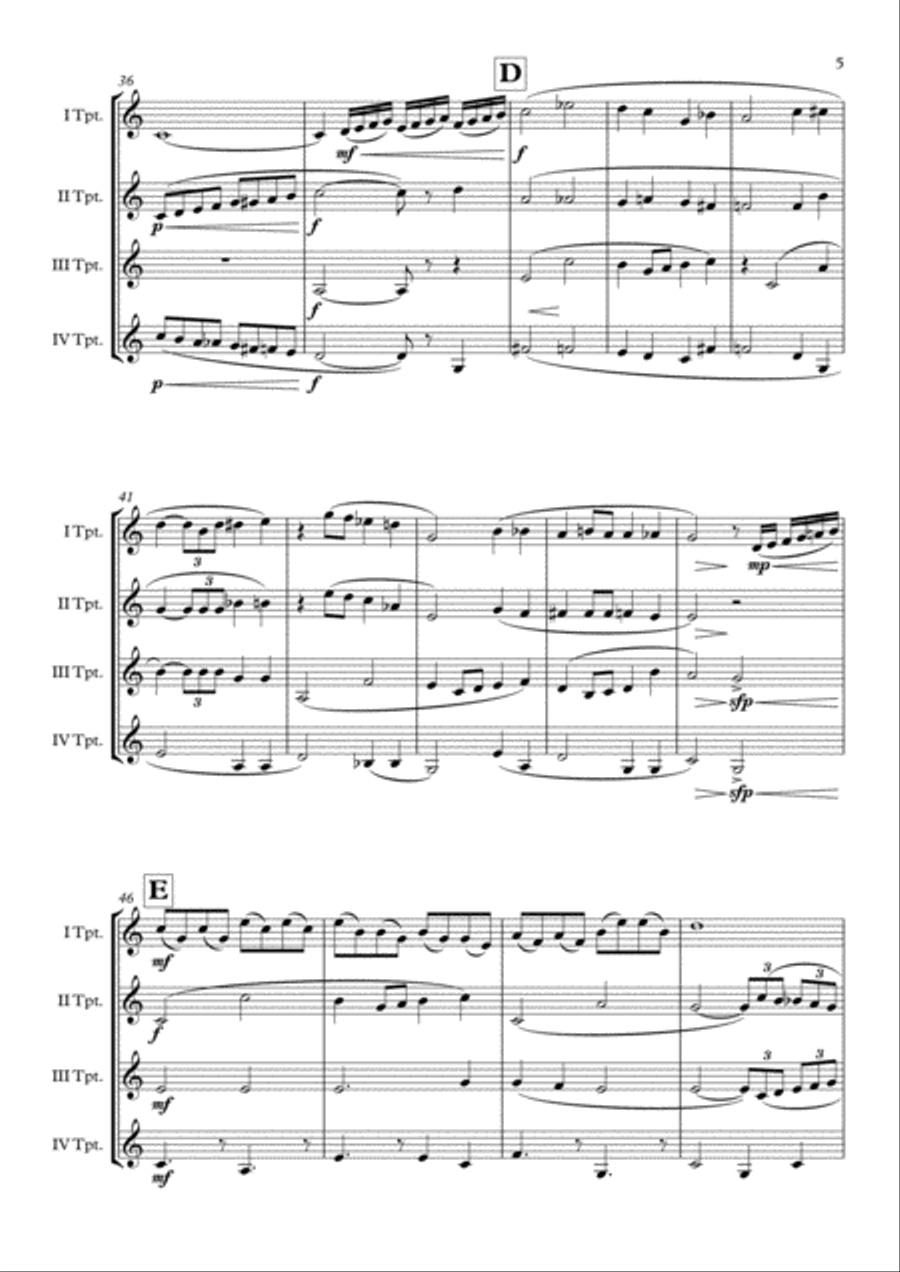 Over The Rainbow (from The Wizard Of Oz) Brass Quartet scores gallery preview page 6
