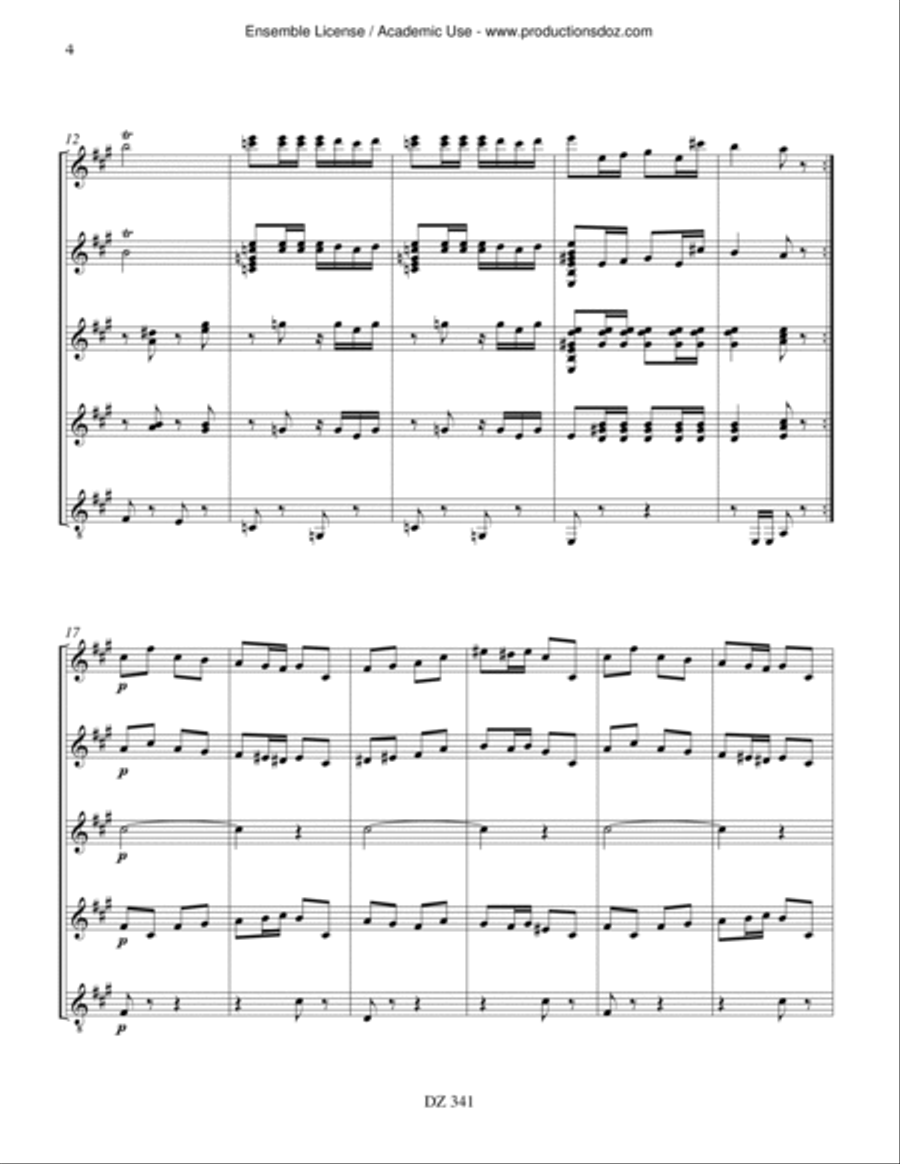Ouverture de Carmen Guitar Ensemble scores gallery preview page 2