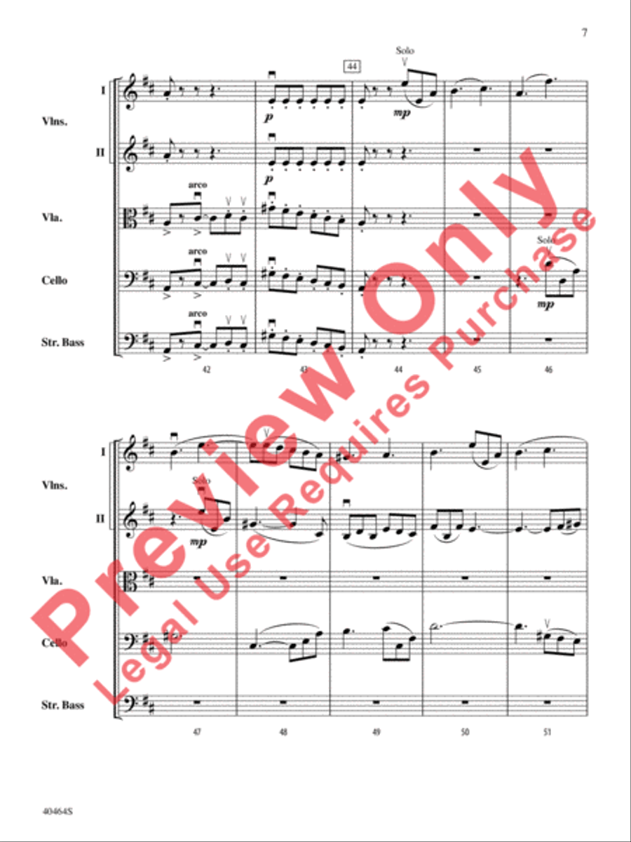Allegro Giocoso Allegro Giocoso String Orchestra scores gallery preview page 8