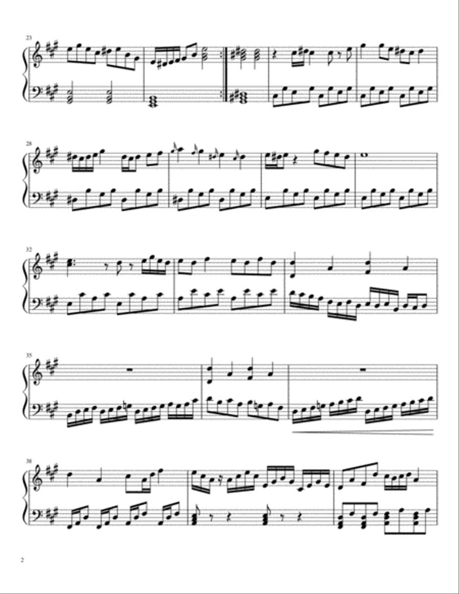 Sonata No. 1 in A major, Op. 1 Piano Solo scores gallery preview page 2
