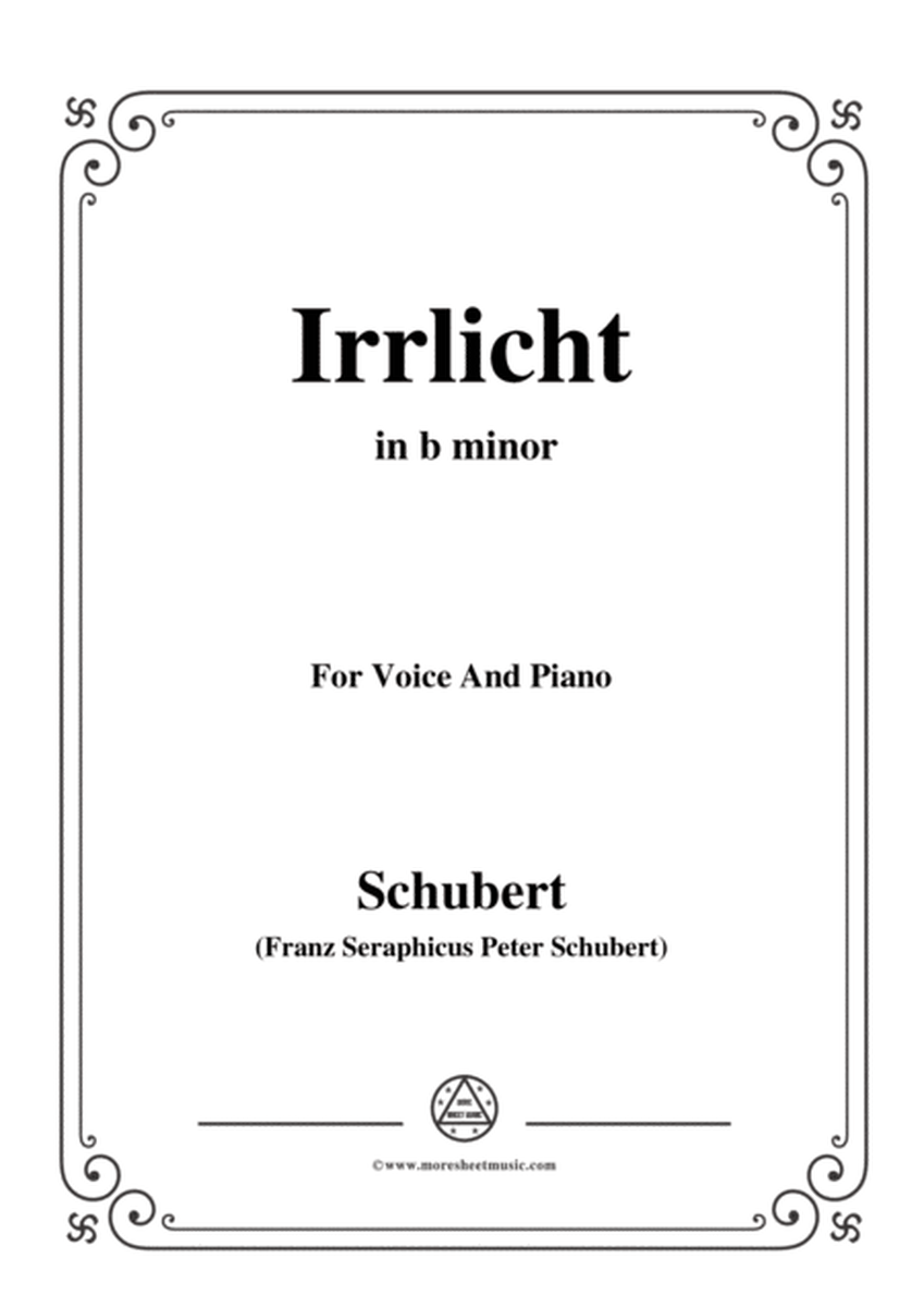Schubert-Irrlicht,from 'Winterreise',Op.89(D.911) No.9,in b minor,for Voice&Piano image number null
