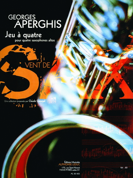 Aperghis Georges Jeu A Quatre 4 Alto Saxophones Score/parts