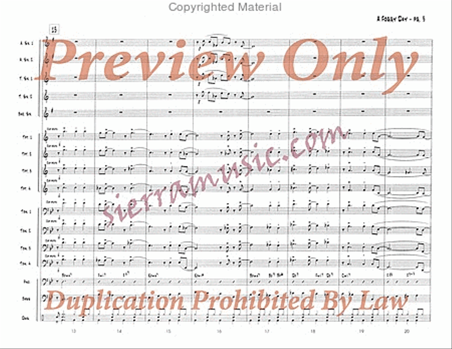 A Foggy Day A Foggy Day Big Band scores gallery preview page 4