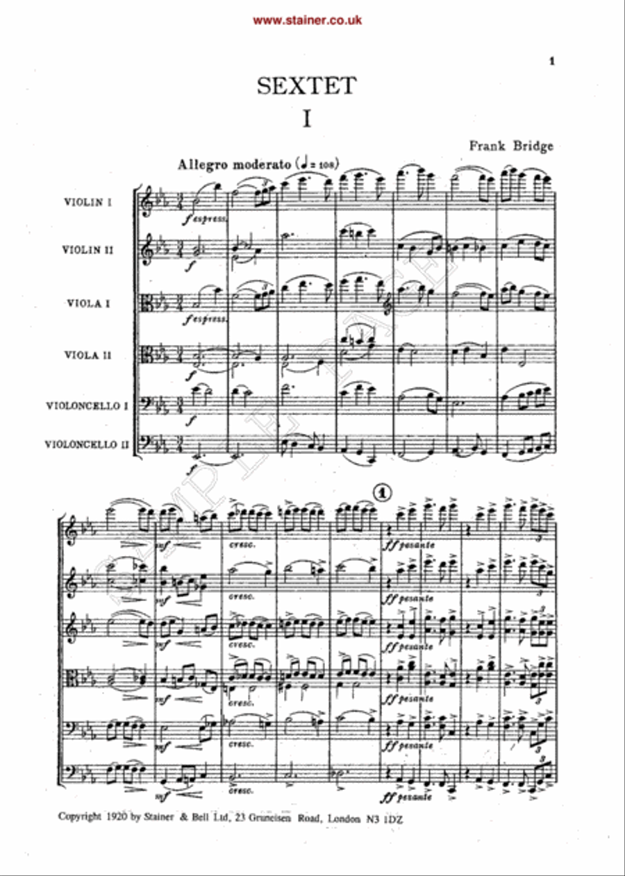 Sextet for two Violins, two Violas and two Cellos Chamber Music scores gallery preview page 2
