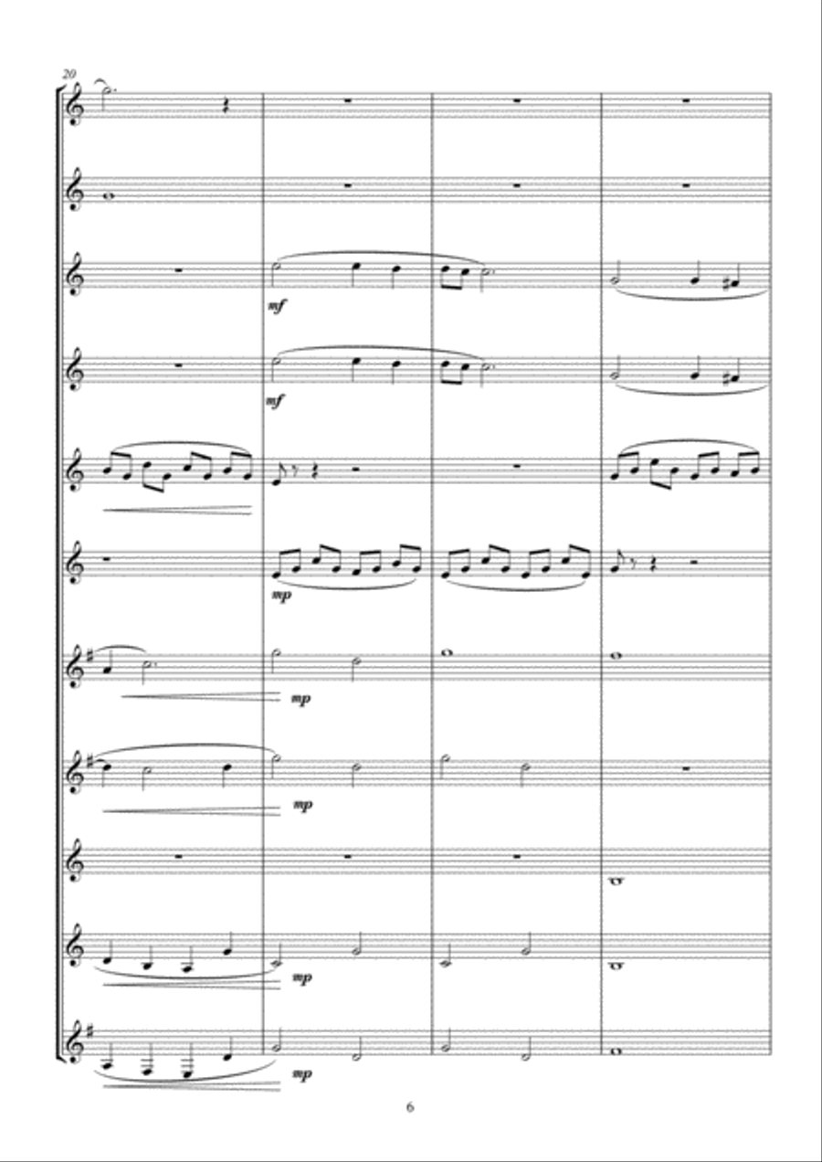Panis Angelicus arr. clarinet choir Clarinet Choir scores gallery preview page 6